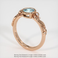 0.83 Ct. Gemstone Ring, 18K Rose Gold 2