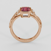 1.31 Ct. Purplish Red Almandine Garnet Ring, 18K Rose Gold 3