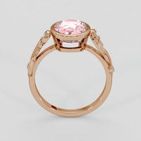 3.37 Ct. Padparadscha Sapphire Ring, 18K Rose Gold 3