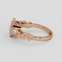 3.37 Ct. Padparadscha Sapphire Ring, 18K Rose Gold 4