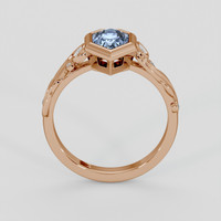 1.10 Ct. Blue Sapphire Ring, 18K Rose Gold 3