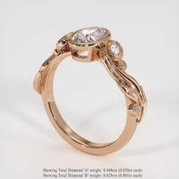 0.84 Ct. Sapphire Ring, 18K Rose Gold 2