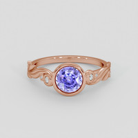 1.46 Ct. Violet Sapphire Ring, 18K Rose Gold 1