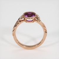 1.69 Ct. Pinkish Purple Sapphire Ring, 18K Rose Gold 3
