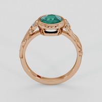 2.01 Ct. Bluish Green Sapphire Ring, 18K Rose Gold 3