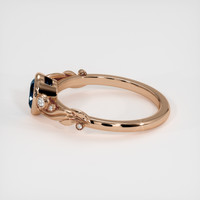 0.65 Ct. Greenish Blue Sapphire Ring, 18K Rose Gold 4