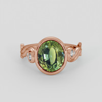 4.95 Ct. Green Sapphire Ring, 18K Rose Gold 1