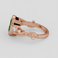 4.95 Ct. Green Sapphire Ring, 18K Rose Gold 4