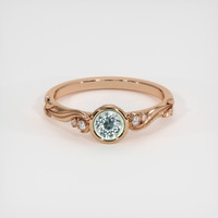 0.74 Ct. Green Sapphire Ring, 18K Rose Gold 1