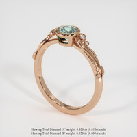 0.74 Ct. Green Sapphire Ring, 18K Rose Gold 2