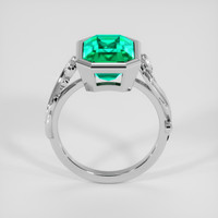 3.81 Ct. Emerald Ring, Silver 3