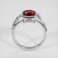 2.41 Ct. Red Garnet Ring, Silver 3