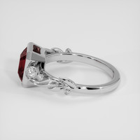 2.41 Ct. Red Garnet Ring, Silver 4