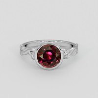 2.60 Ct. Red Garnet Ring, Silver 1