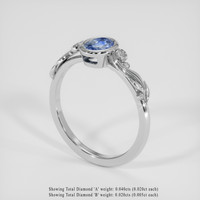 0.90 Ct. Bi Color Sapphire Ring, Silver 2