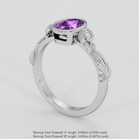 1.34 Ct. Purple Sapphire Ring, Silver 2