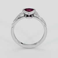 0.63 Ct. Pinkish Purple Sapphire Ring, Silver 3