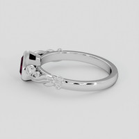 0.63 Ct. Pinkish Purple Sapphire Ring, Silver 4