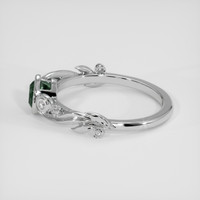 0.66 Ct. Bluish Green Sapphire Ring, Silver 4