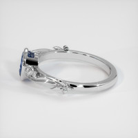 0.78 Ct. Blue Sapphire Ring, 10K White Gold 4