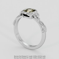 0.94 Ct. Brownish Green Andalusite Ring, 10K White Gold 2