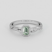 0.76 Ct. Green Sapphire Ring, 10K White Gold 1