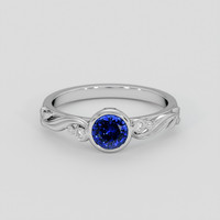 0.82 Ct. Blue Sapphire Ring, 10K White Gold 1