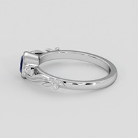 0.82 Ct. Blue Sapphire Ring, 10K White Gold 4