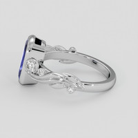 2.83 Ct. Purplish Blue Sapphire Ring, 10K White Gold 4