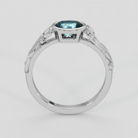 0.97 Ct. Greyish Blue Sapphire Ring, 10K White Gold 3