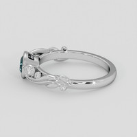 0.97 Ct. Greyish Blue Sapphire Ring, 10K White Gold 4