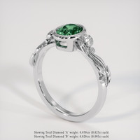 1.20 Ct. Bluish Green Sapphire Ring, 10K White Gold 2