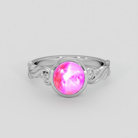 2.25 Ct. Pink Sapphire Ring, 10K White Gold 1