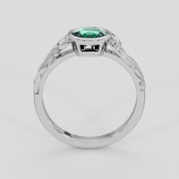 0.99 Ct. Bluish Green Sapphire Ring, 10K White Gold 3