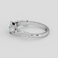 0.99 Ct. Bluish Green Sapphire Ring, 10K White Gold 4