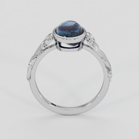 2.97 Ct. Blue Sapphire Ring, 10K White Gold 3