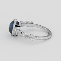 2.97 Ct. Blue Sapphire Ring, 10K White Gold 4