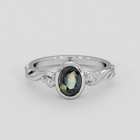 1.06 Ct. Color Change Sapphire Ring, 10K White Gold 1