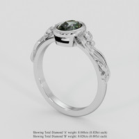 1.06 Ct. Color Change Sapphire Ring, 10K White Gold 2