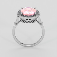 4.39 Ct. Purplish Pink Sapphire Ring, 10K White Gold 3