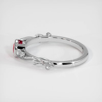 0.43 Ct. Reddish Pink Sapphire Ring, 10K White Gold 4