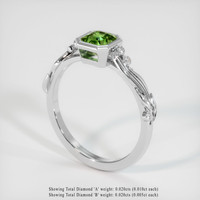 1.32 Ct. Green Sapphire Ring, 10K White Gold 2