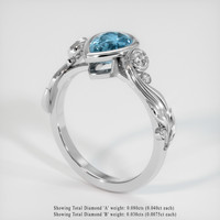 1.02 Ct. Gemstone Ring, 14K White Gold 2