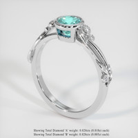 0.67 Ct. Gemstone Ring, 14K White Gold 2