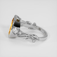 1.74 Ct. Pinkish Orange Imperial Topaz Ring, 14K White Gold 4