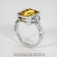 4.66 Ct. Gemstone Ring, 14K White Gold 2