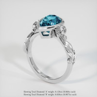 3.34 Ct. Gemstone Ring, 14K White Gold 2