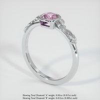 1.13 Ct. Pink Sapphire Ring, 14K White Gold 2
