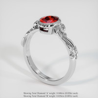 1.06 Ct. Ruby Ring, 14K White Gold 2