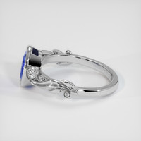 1.31 Ct. Bi Color Sapphire Ring, 14K White Gold 4